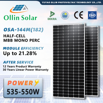INMETRO a certifié les panneaux solaires 550w pour le service d'OEM du marché de Brazillian disponible