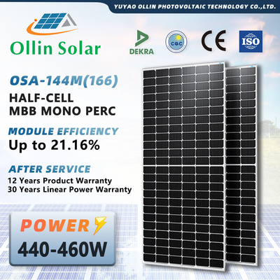 Panneau solaire Kit For Homes cellules monocristallines de panneaux solaires de panneau solaire du rendement élevé 450W 500W 550W de la Chine de demi