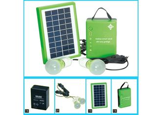 Chargeur portatif normal de panneau solaire avec les modules solaires de 5w picovolte et les ampoules d'une batterie 2