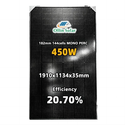 acheter TOUT le noir 440W 445W 450W 455W 460W panneau solaire panneaux solaires monocristallins Kit de panneau solaire demi-cellule pour les maisons online manufacture