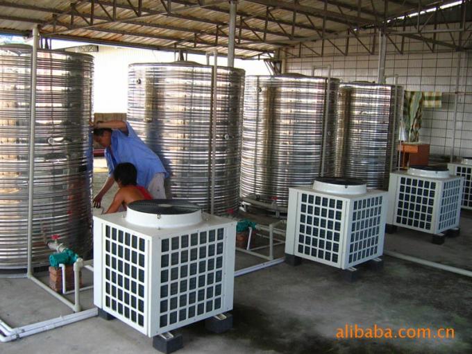 Système de chauffage commercial de l'eau du panneau solaire 5000l combiné avec l'hybride de pompe à chaleur 2