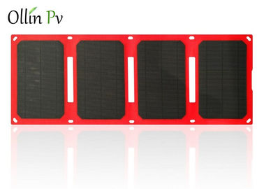 Facile portez le dispositif de remplissage photovoltaïque mobile rouge de chargeur de fois solaire du sac 4